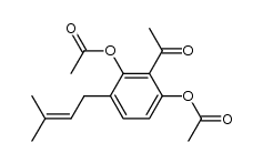 2-acetyl-3-acetyloxy-4-(3-methylbut-2-enyl)phenyl acetate Structure