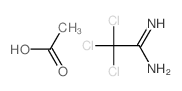 acetic acid; 2,2,2-trichloroethanimidamide structure