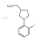 [1-(2-fluorophenyl)pyrrolidin-3-yl]methanamine,hydrochloride结构式