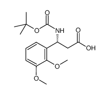 BOC-(R)-3-AMINO-3-(2,3-DIMETHOXY-PHENYL)-PROPIONICACID结构式