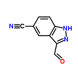 5-Cyano indazole-3-carboxaldehyde Structure