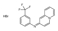 N-[3-(trifluoromethyl)phenyl]quinolizin-5-ium-2-amine,bromide Structure