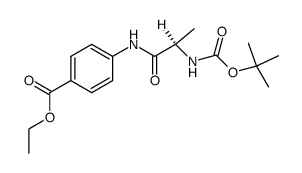 Ethyl tert.butyloxycarbonyl-D-alanyl-p-aminobenzoat Structure