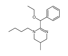 3,4,5,6-Tetrahydro-3-butyl-2-(α-ethoxybenzyl)-5-methylpyrimidine结构式