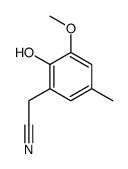 2-(2-Hydroxy-3-Methoxy-5-Methylphenyl)acetonitrile Structure