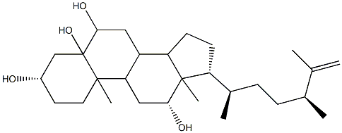 5α-Ergost-25-ene-3β,5,6β,12β-tetrol结构式