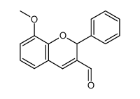 2H-1-BENZOPYRAN-3-CARBOXALDEHYDE, 8-METHOXY-2-PHENYL- Structure