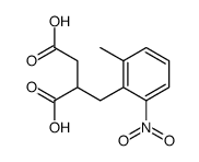 2-[(2-methyl-6-nitrophenyl)methyl]butanedioic acid结构式