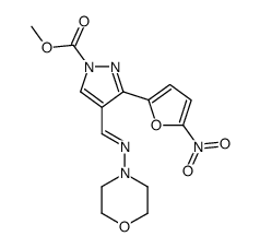 4-(morpholin-4-ylimino-methyl)-3-(5-nitro-furan-2-yl)-pyrazole-1-carboxylic acid methyl ester Structure