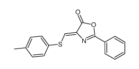 4-[(4-methylphenyl)sulfanylmethylidene]-2-phenyl-1,3-oxazol-5-one Structure