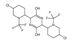 3,6-bis[5-chloro-1-(trifluoromethyl)piperidin-2-yl]piperazine-2,5-dione Structure