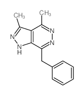 7-Benzyl-3,4-dimethyl-1H-pyrazolo(3,4-d)pyridazine structure