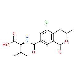 L-Valine, N-((5-chloro-3,4-dihydro-3-methyl-1-oxo-1H-2-benzopyran-7-yl )carbonyl)-结构式