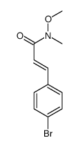 3-(4-bromophenyl)-N-methoxy-N-methylprop-2-enamide结构式