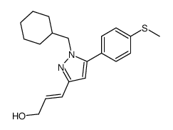 (2E)-3-(1-(cyclohexylmethyl)-5-(4-methylthiophenyl)pyrazol-3-yl)prop-2-en-ol-1 Structure