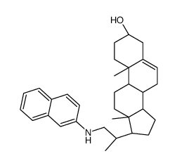 (3S,8S,9S,10R,13S,14S,17R)-10,13-dimethyl-17-[(2S)-1-(naphthalen-2-ylamino)propan-2-yl]-2,3,4,7,8,9,11,12,14,15,16,17-dodecahydro-1H-cyclopenta[a]phenanthren-3-ol Structure