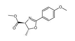 methyl (4S,5R)-2-(4-methoxyphenyl)-5-methyl-4,5-dihydrooxazole-4-carbonylate Structure