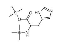 Trimethylsilyl 3-(1H-imidazol-4-yl)-2-[(trimethylsilyl)amino]propanoat e结构式