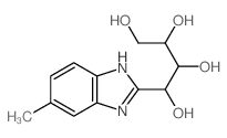 1,2,3,4-Butanetetrol,1-(5-methyl-2-benzimidazolyl)-, D-arabino- (8CI) Structure