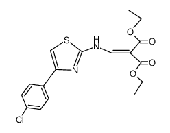 diethyl 4-(p-chlorophenyl)thiazolyl-2-aminomethylenemalonate Structure