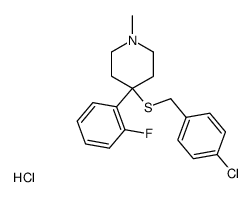 4-(4-Chloro-benzylsulfanyl)-4-(2-fluoro-phenyl)-1-methyl-piperidine; hydrochloride Structure