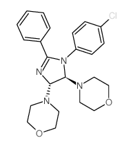 4-[(4R,5R)-3-(4-chlorophenyl)-5-morpholin-4-yl-2-phenyl-4,5-dihydroimidazol-4-yl]morpholine Structure