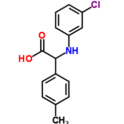 (3-CHLORO-PHENYLAMINO)-P-TOLYL-ACETIC ACID结构式