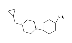 Cyclohexanamine, 4-[4-(cyclopropylmethyl)-1-piperazinyl]-, cis- structure