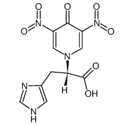 (S)-2-(3,5-dinitro-4-oxopyridin-1(4H)-yl)-3-(1H-imidazol-4-yl)propanoic acid Structure