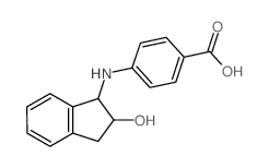 Benzoic acid,4-[(2,3-dihydro-2-hydroxy-1H-inden-1-yl)amino]- Structure