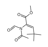 (Z)-N-Acetyl-N-formyl-α-amino-β-tert-butylacrylsaeure-methylester结构式