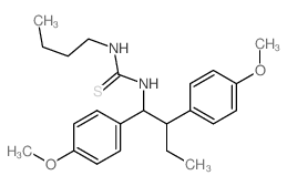 Thiourea, N-[1,2-bis(4-methoxyphenyl)butyl]-N'-butyl-结构式