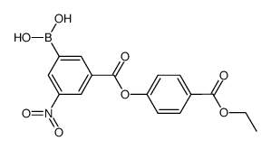 3-(4-ethoxycarbonylphenoxycarbonyl)-5-nitrophenylboronic acid Structure