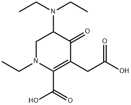 3-Pyridineacetic acid,2-carboxy-5-(diethylamino)-1-ethyl-1,4,5,6-tetrahydro-4-oxo- structure