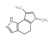 6,8-dimethyl-4,5-dihydro-1H-pyrrolo[2,3-g]indazole结构式