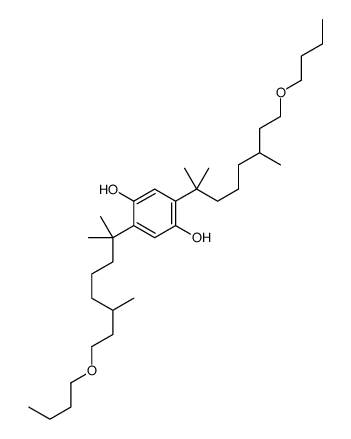 2,5-bis(8-butoxy-2,6-dimethyloctan-2-yl)benzene-1,4-diol结构式