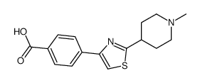 4-[2-(1-methylpiperidin-4-yl)-1,3-thiazol-4-yl]benzoic acid结构式