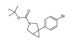 1-(4-溴苯基)-3-氮杂双环[3.1.0]己烷-3-羧酸叔丁酯结构式