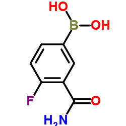 3-氨甲酰基-4-氟苯硼酸结构式