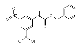 3-(BENZYLOXYCARBONYLAMINO)-5-NITROPHENYL]BORONIC ACID Structure