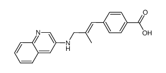 4-[3-(quinolin-3-ylamino)-2-methylpropenyl]-benzoic acid结构式