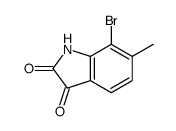 7-溴-6-甲基吲哚啉-2,3-二酮结构式