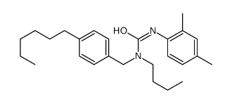 1-butyl-3-(2,4-dimethylphenyl)-1-[(4-hexylphenyl)methyl]urea Structure