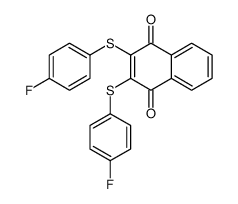 2,3-bis[(4-fluorophenyl)sulfanyl]naphthalene-1,4-dione结构式