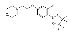 4-{2-[3-Fluoro-4-(4,4,5,5-tetramethyl-1,3,2-dioxaborolan-2-yl)phe noxy]ethyl}morpholine结构式