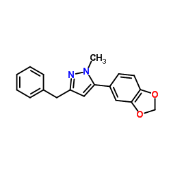 5-(1,3-Benzodioxol-5-yl)-3-benzyl-1-methyl-1H-pyrazole Structure