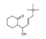 2-(1-hydroxy-4-trimethylsilylbut-2-enyl)cyclohexan-1-one Structure