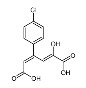 4-(4-chlorophenyl)-2-hydroxyhexa-2,4-dienedioic acid结构式