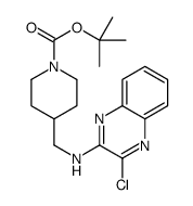 4-[[(3-氯-2-喹喔啉基)氨基]甲基]-1-哌啶甲酸叔丁酯结构式