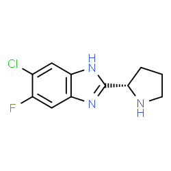 (S)-5-CHLORO-6-FLUORO-2-PYRROLIDIN-2-YL-1H-BENZOIMIDAZOLE structure